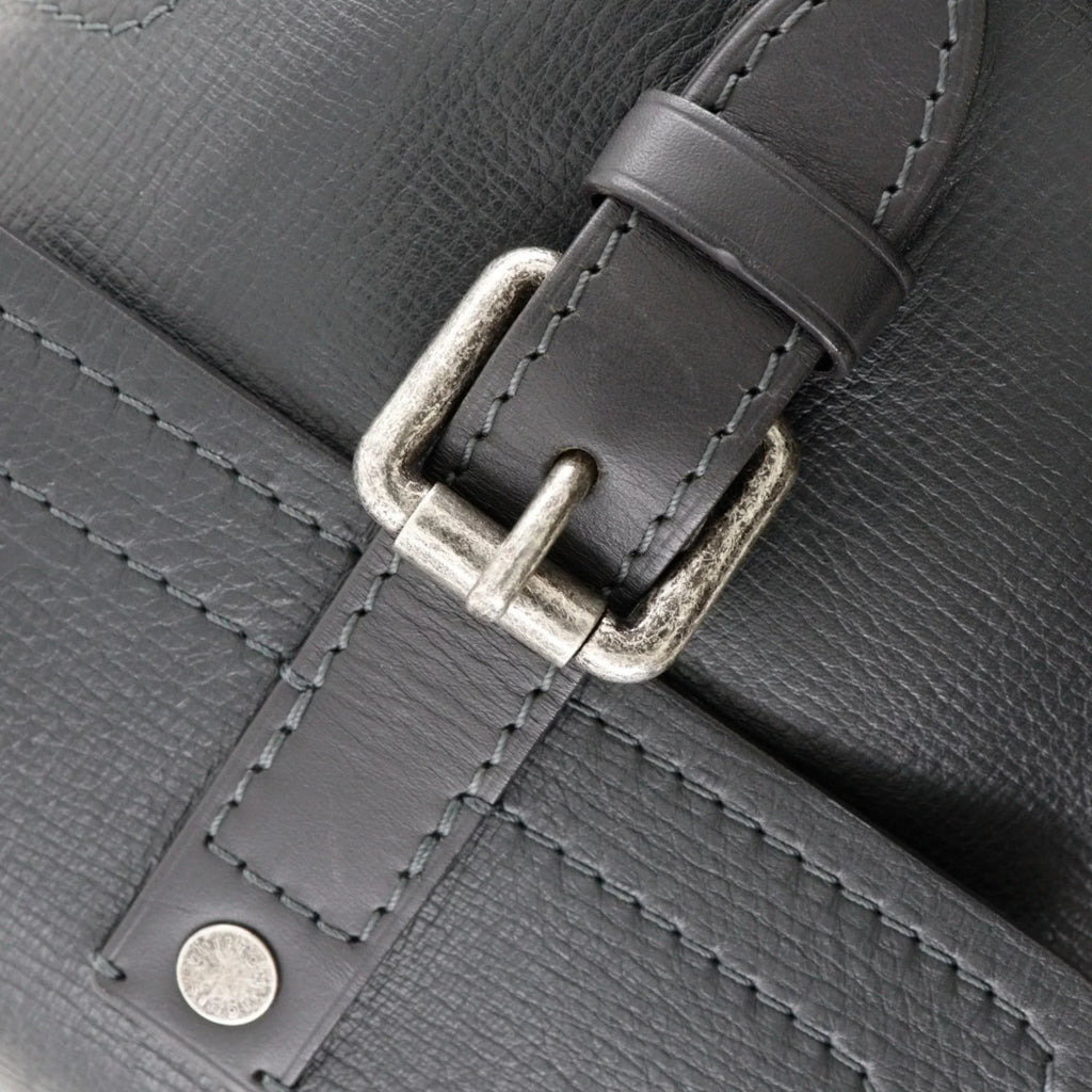 Pre-Owned LOUISize VUITTON Louis Vuitton Yuma Sizehoulder Bag Utah M97024 Leather Basalt Black RI3059 Men's (Good)