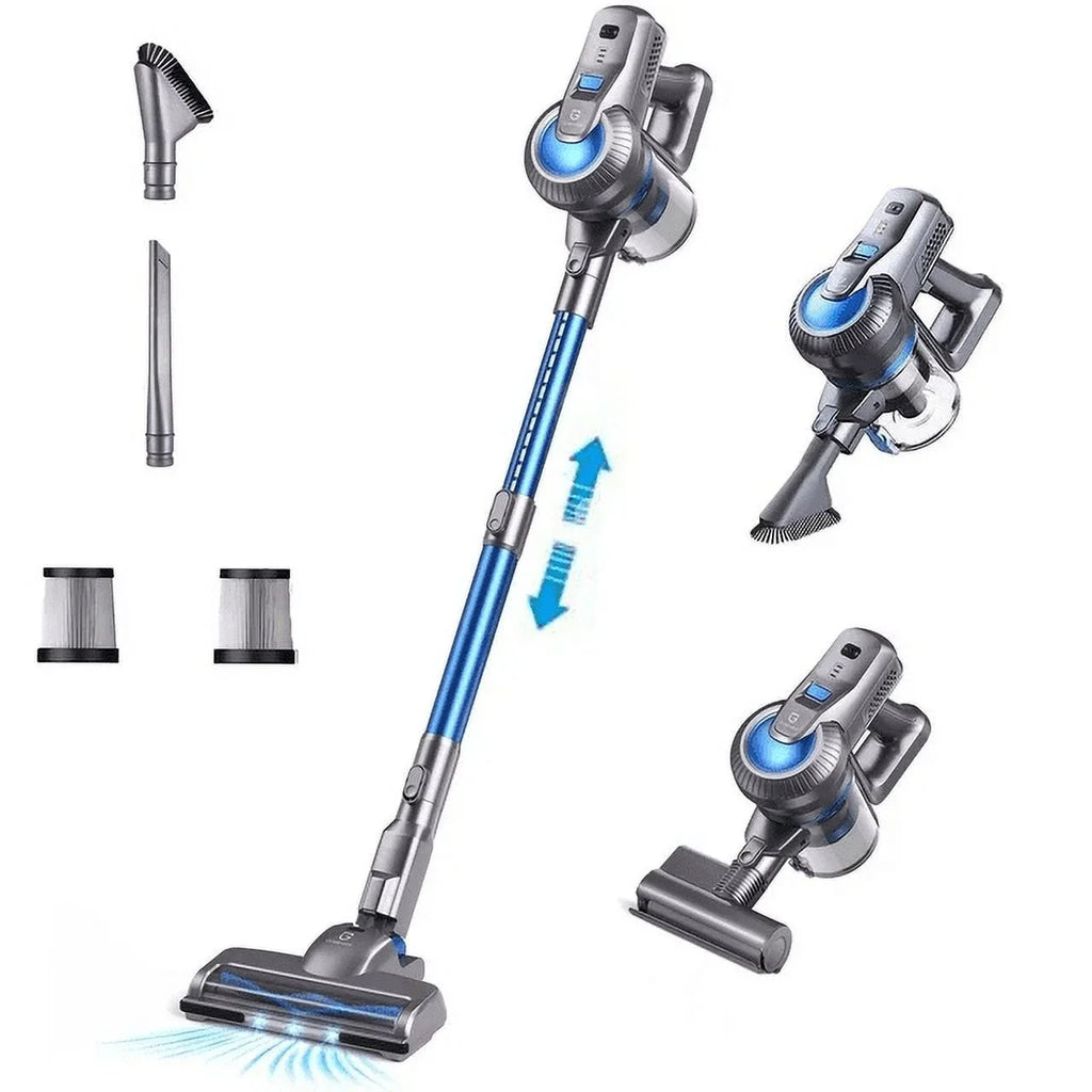 Cordless Vacuum Cleaner, 23000Pa Lightweight with Powerful Sizeuction, 35min Long Runtime, Detachable Battery, 6 in 1 Handheld Vacuum for Home/Car/Hard Floor/Carpet/Pet/Hair