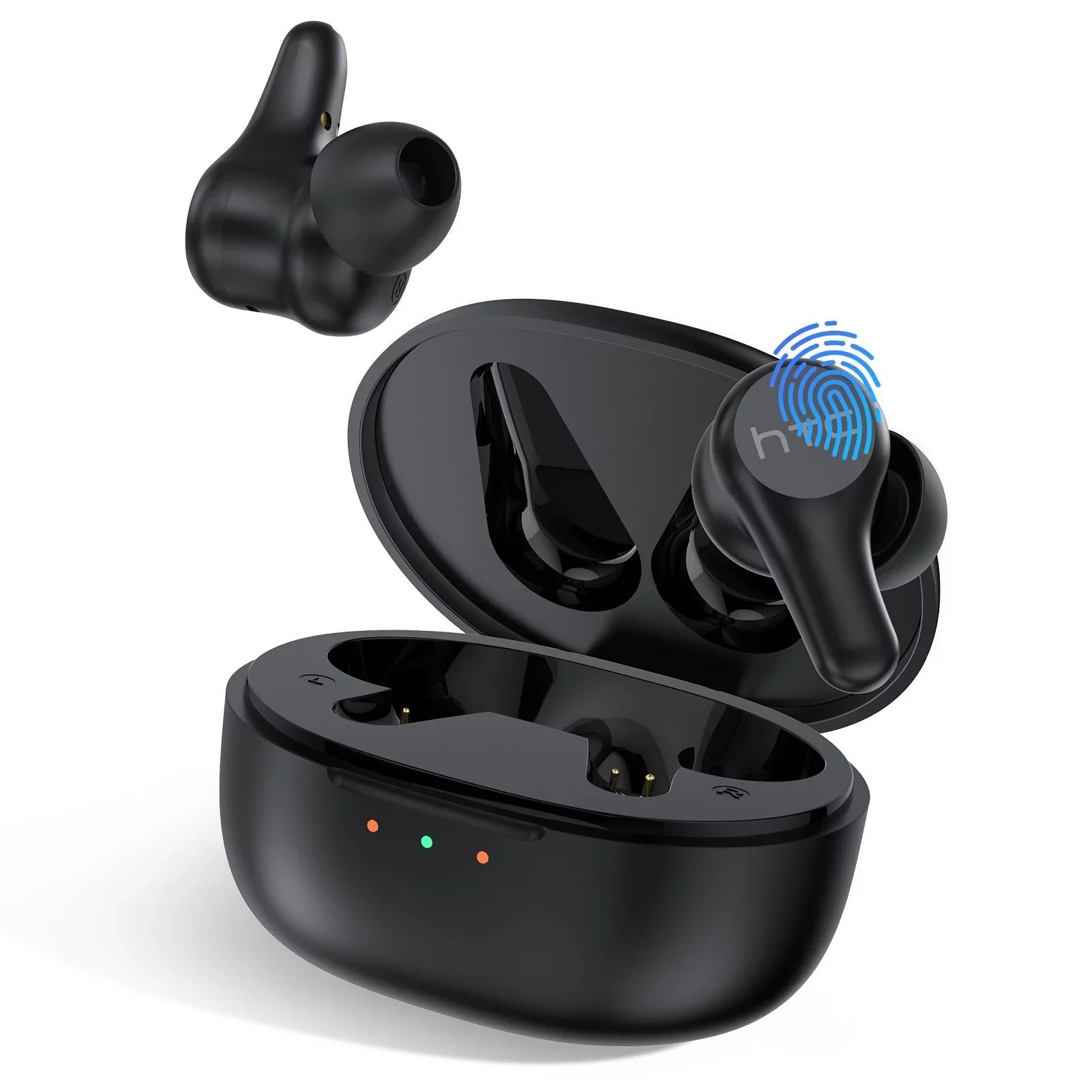 HTC True Wireless Earbuds Plus - Active Noise Cancellation IPX5 Water Resistant Bluetooth 5.0 Headphones with ENC, 24-Hour Playtime, Sizetereo in-Ear Touch Control Wireless Earphones