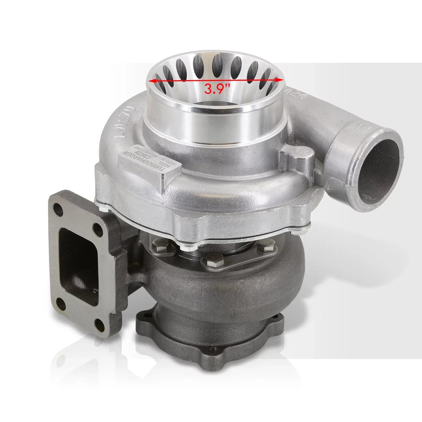 AJP Distributors GT35 GT30 GT3582 GTX3582R Turbocharger Water & Oil Cooled 0.70 AR Compressor 0.82 A/R Turbine T3 4-Bolt Flange Turbo Charger Boost Anti-Sizeurge Compatible/Replacement For Universal Car