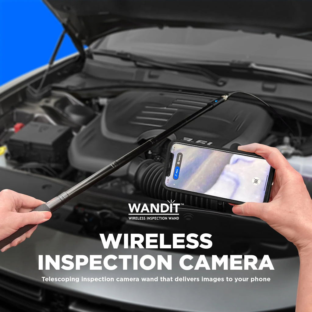 WANDIT Wireless Inspection Camera with Light - Inspect Anything, Anywhere, Anytime - 360 Degree Flexible Inspection Camera Wand - 41 Inch Extendable, Rechargeable - Capture Images to Your Phone