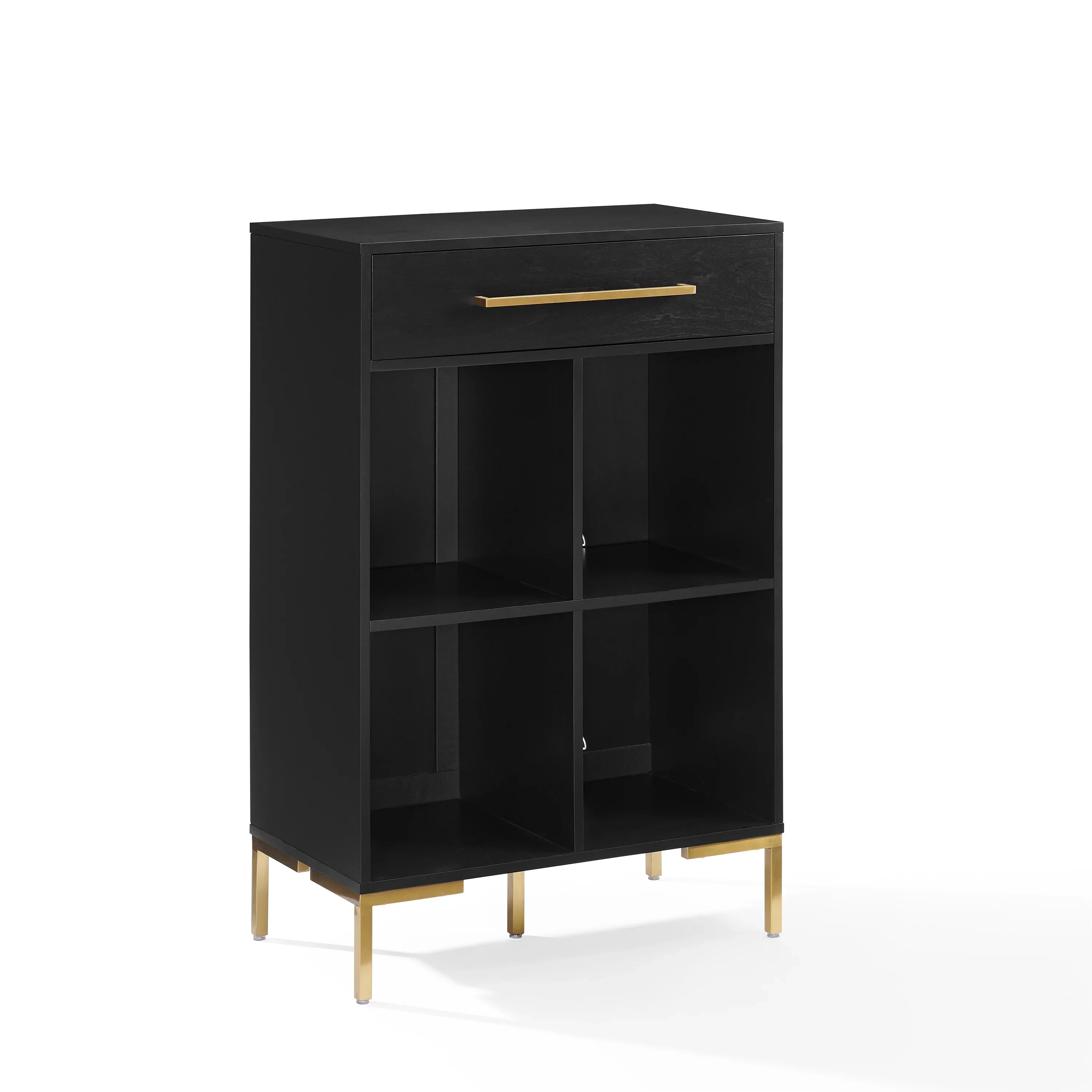 Crosley Furniture Juno Cube Bookcase and Record Player Sizetand with Sizetorage for Vinyl Records