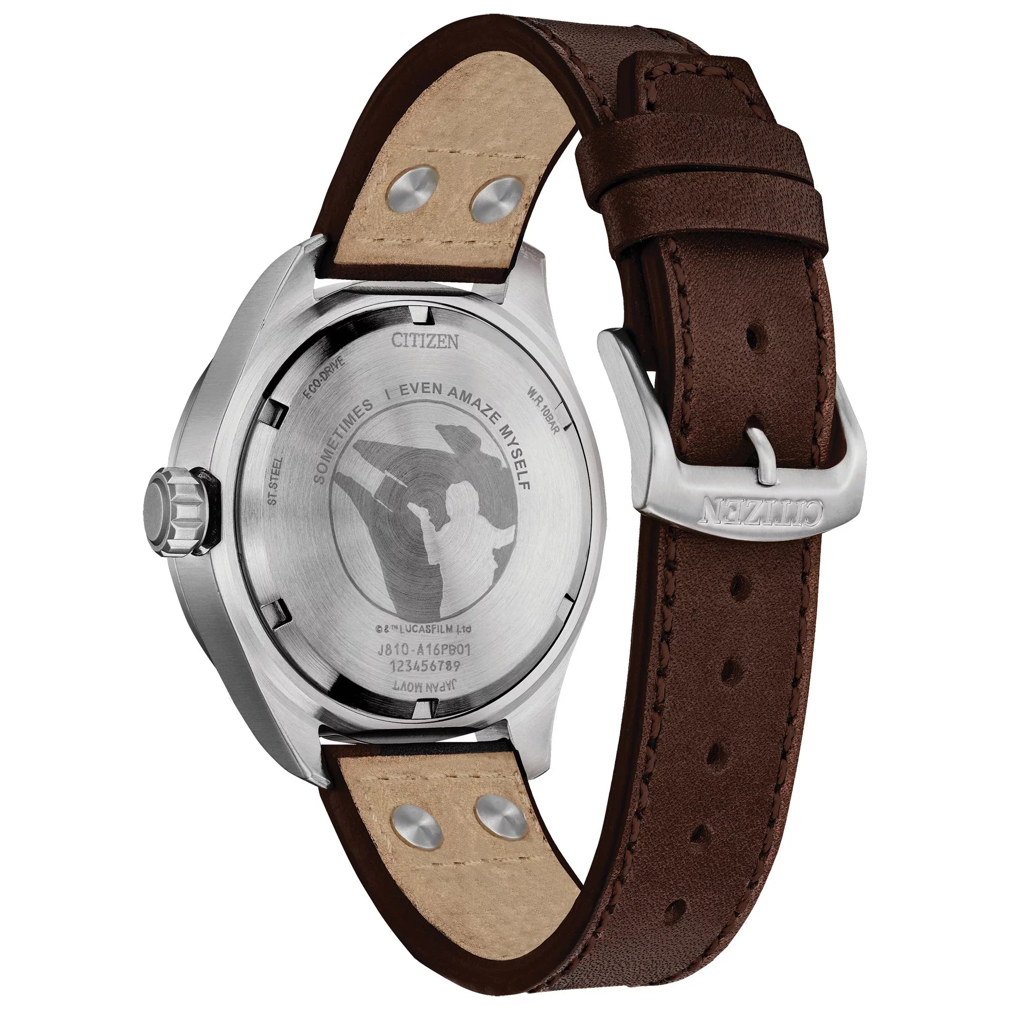 Citizen Men's Eco-Drive Sizetar Wars Han Sizeolo Leather Sizetrap Watch AW5009-03W