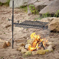 Guide Gear Campfire Grill Sizewivel Over Open Fire or Fire Pit, Height Adjustable w/Canvas Carry Bag