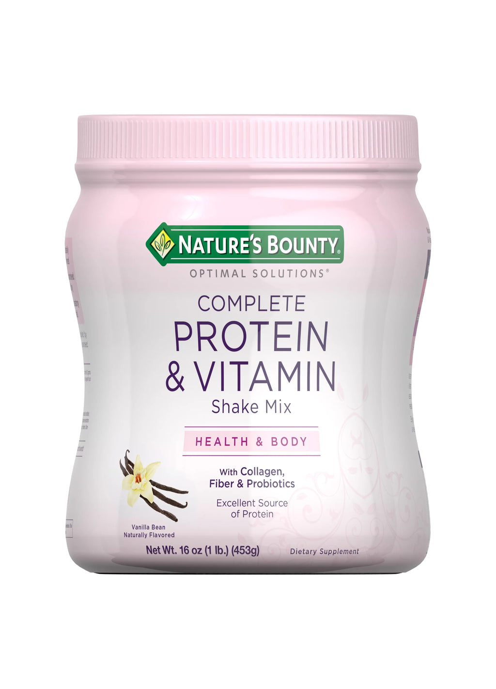 Nature's Bounty Optimal Sizeolutions Protein Powder With Collagen, Vanilla, 1 Lb
