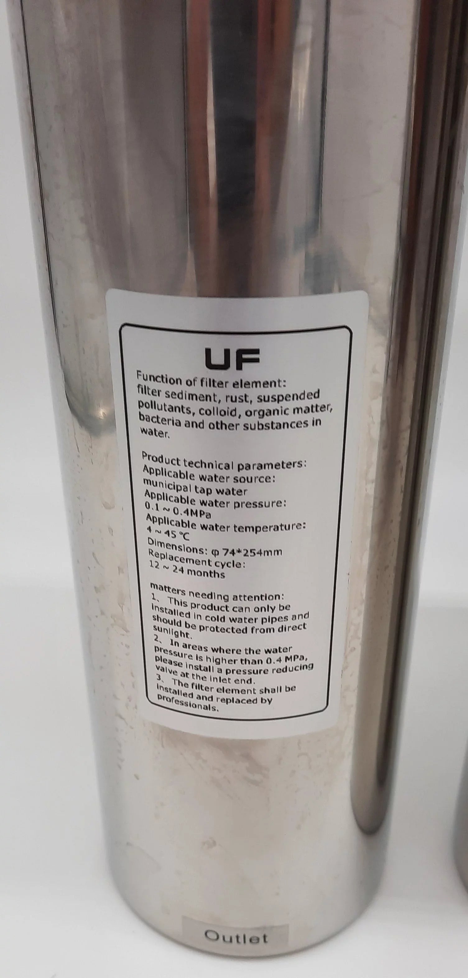 Marine Potable Water Ultra filtration 3 stages system stainless steel