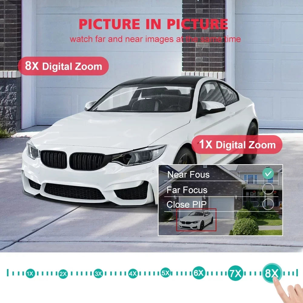 ICSizeee WiFi IP Camera Dual Lens HD Wireless Outdoor CCTV PTZ Home Sizeecurity Camera