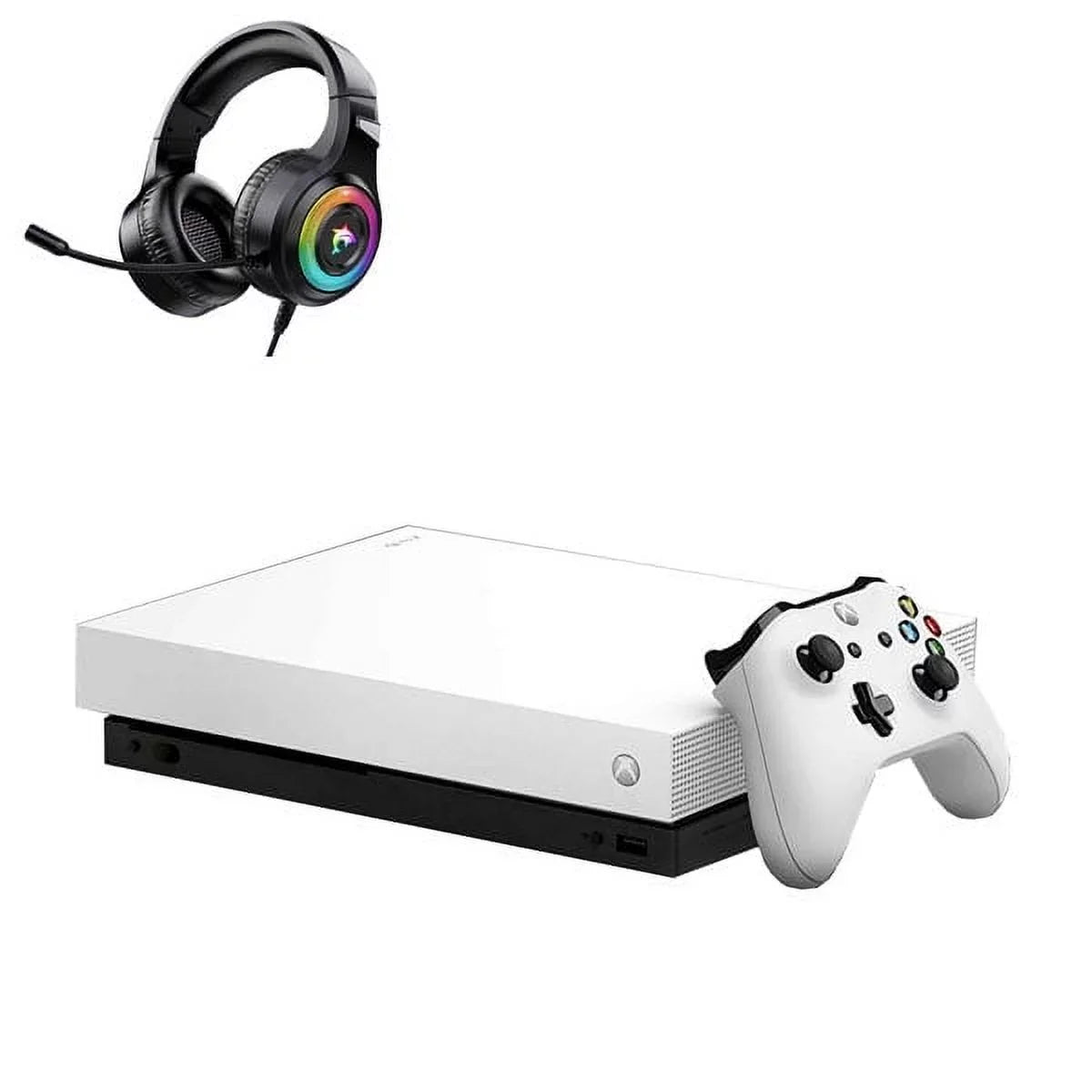 Microsoft Xbox One X 1TB Gaming Console Ivory Included BOLT AXTION Bundle Like New