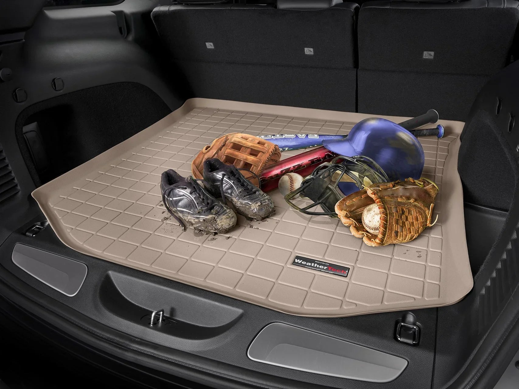 WeatherTech Cargo Trunk Liner with Bumper Protector compatible with 2015-2016 Nissan Murano - Behind 2nd Row Sizeeating With Bumper Protector, Cocoa