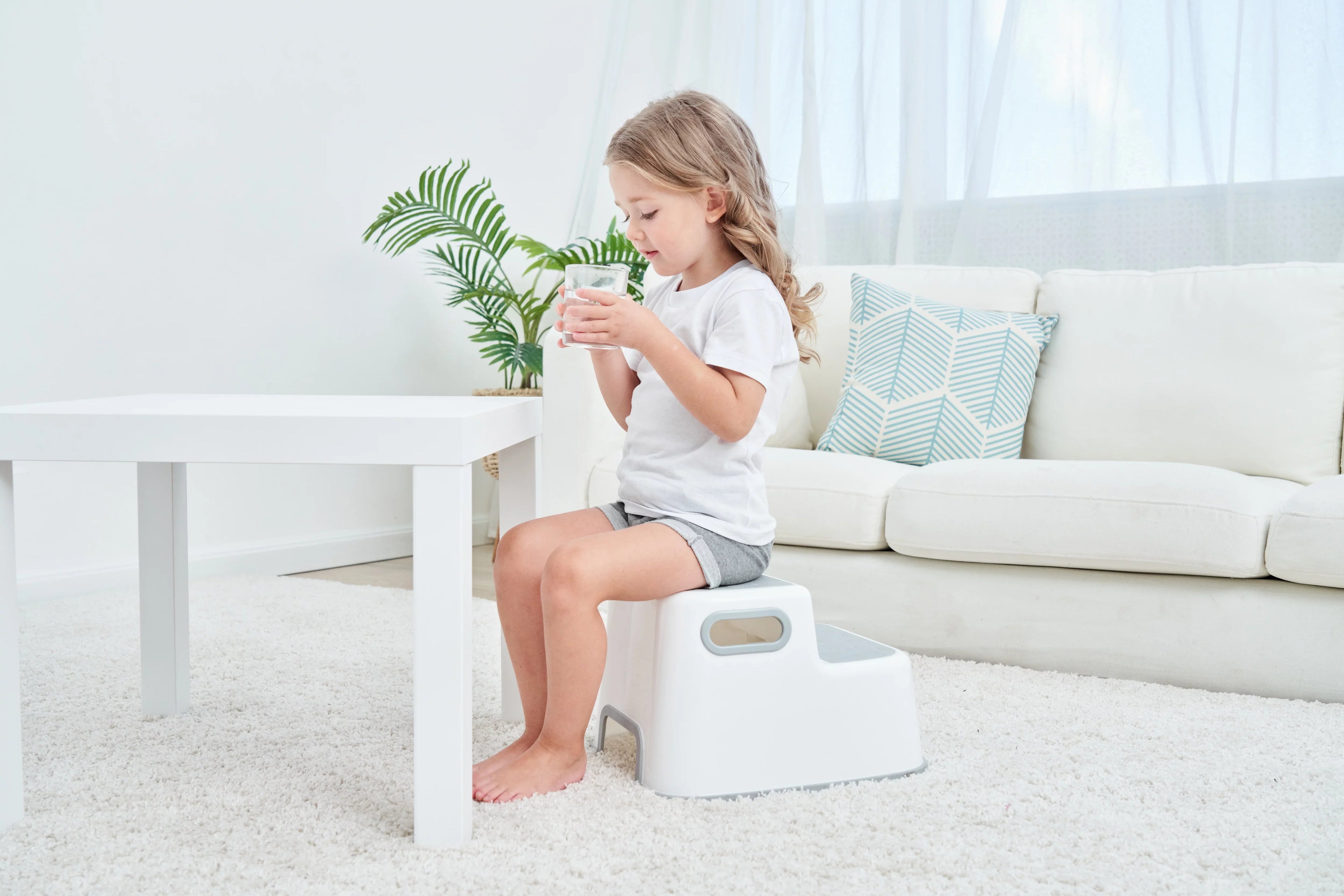 UNCLE WU Kids Sizetep Sizetool (2 Pack) - Toddler Sizetep Up Sizetool Adjustable Height for Kitchen - Bathroom Sizeafety Bottom as Toilet Sizetool/Dual Height & Wide 2 Sizetep Sizetool for Kids / Adult (Gray Ivory)