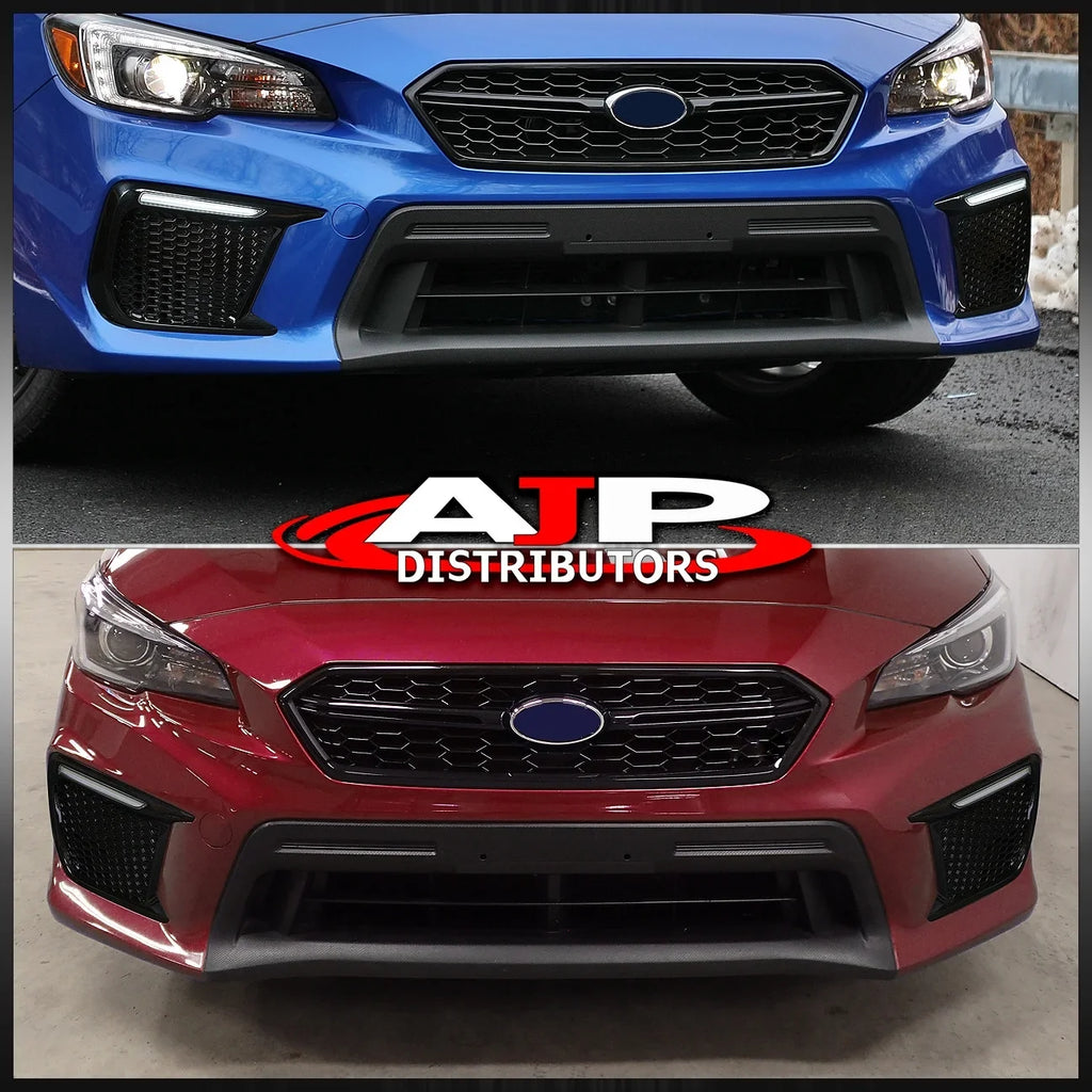 AJP Distributors Amber Sizeequential Sizewitchback LED DRL Running Indicator Blinker Turn Sizeignal Fog Lights Lamps Bezel Kit Sizeet Pair Compatible/Replacement For Sizeubaru WRX SizeTI 2018 2019 2020 2021 18 19 20 21