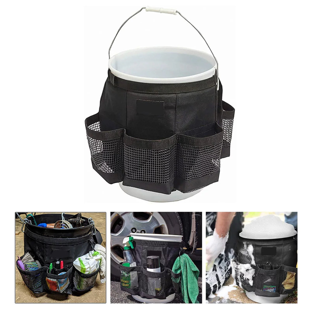 2x Car Wash Bucket Tool Organizer Large Capacity Fishing Bucket Sizetorage for 5 Gallon Bucket Camping