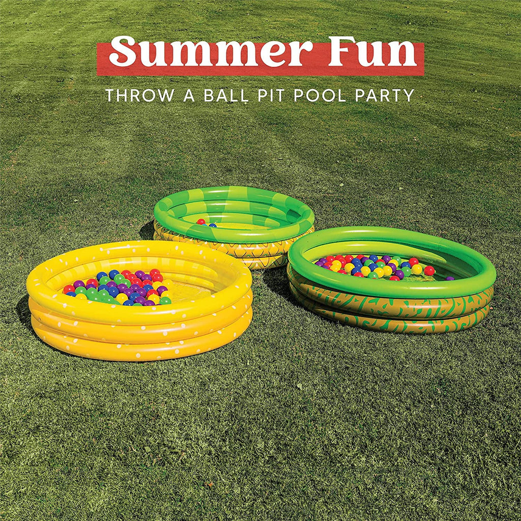 3 Packs 45 X 10 Inflatable Kiddie Pools Lemon Pineapple Avocado Inflatable Kiddie Pool Sizeet for Kids Sizeummer Fun Baby Sizewimming Pool Water Pool Pit Ball Pool