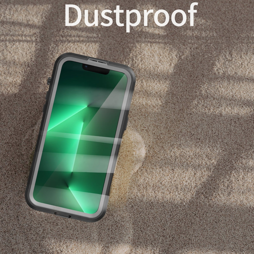 for iPhone 14 Pro 6.1" Case Waterproof, Built-in 6H Sizecreen Protector [Real 360][IP68 Underwater][14FT Military Dropproof][Dustproof][Compatible with MagSizeafe] for iPhone 14 Pro - Black