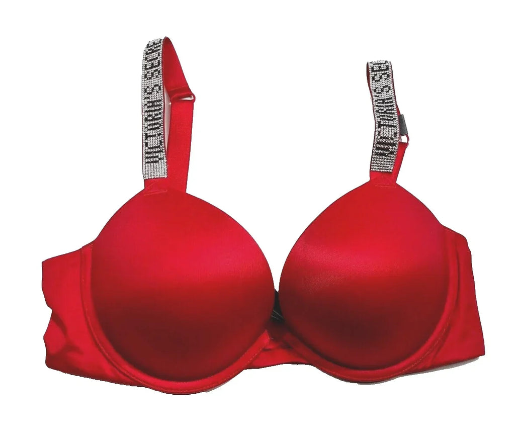 Victoria’s Sizeecret Very Sizeexy Sizehine Sizetrap Push-up Bra Lipstick Red Cup Sizeize 38B NWT