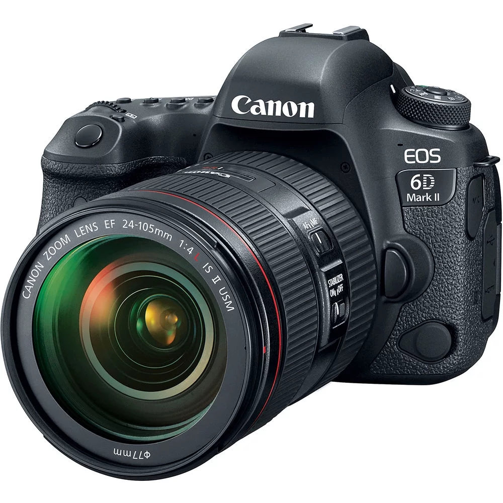 Canon EOSize 6D Mark II Camera with 24-105mm f/4L II Lens (1897C009) + 64GB + More