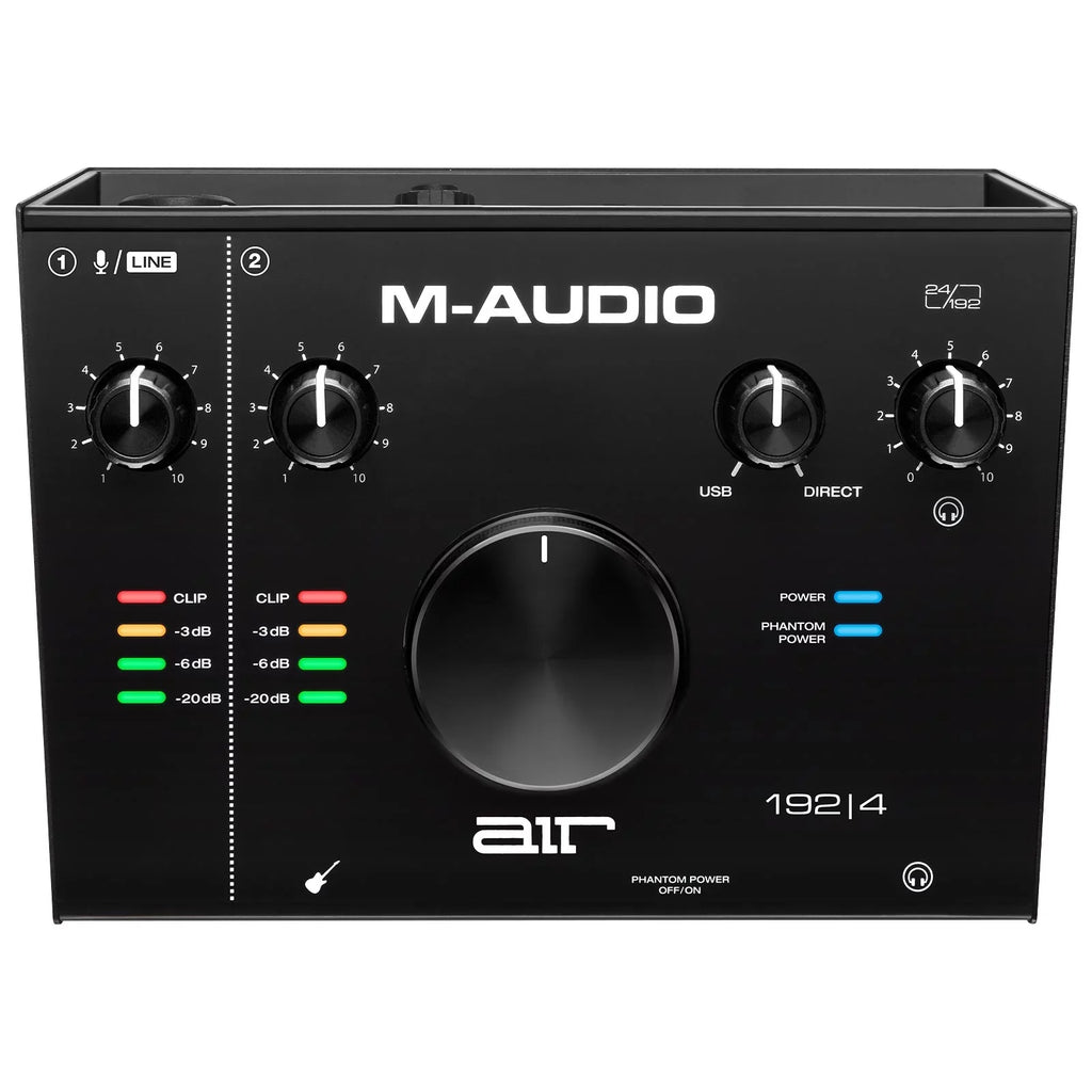 M-Audio AIR 192 | 4 2-In/2-Out 24/192 USizeB Audio Interface with Universal 10FT Yellow Sizeure-Fit XLR Cables Package