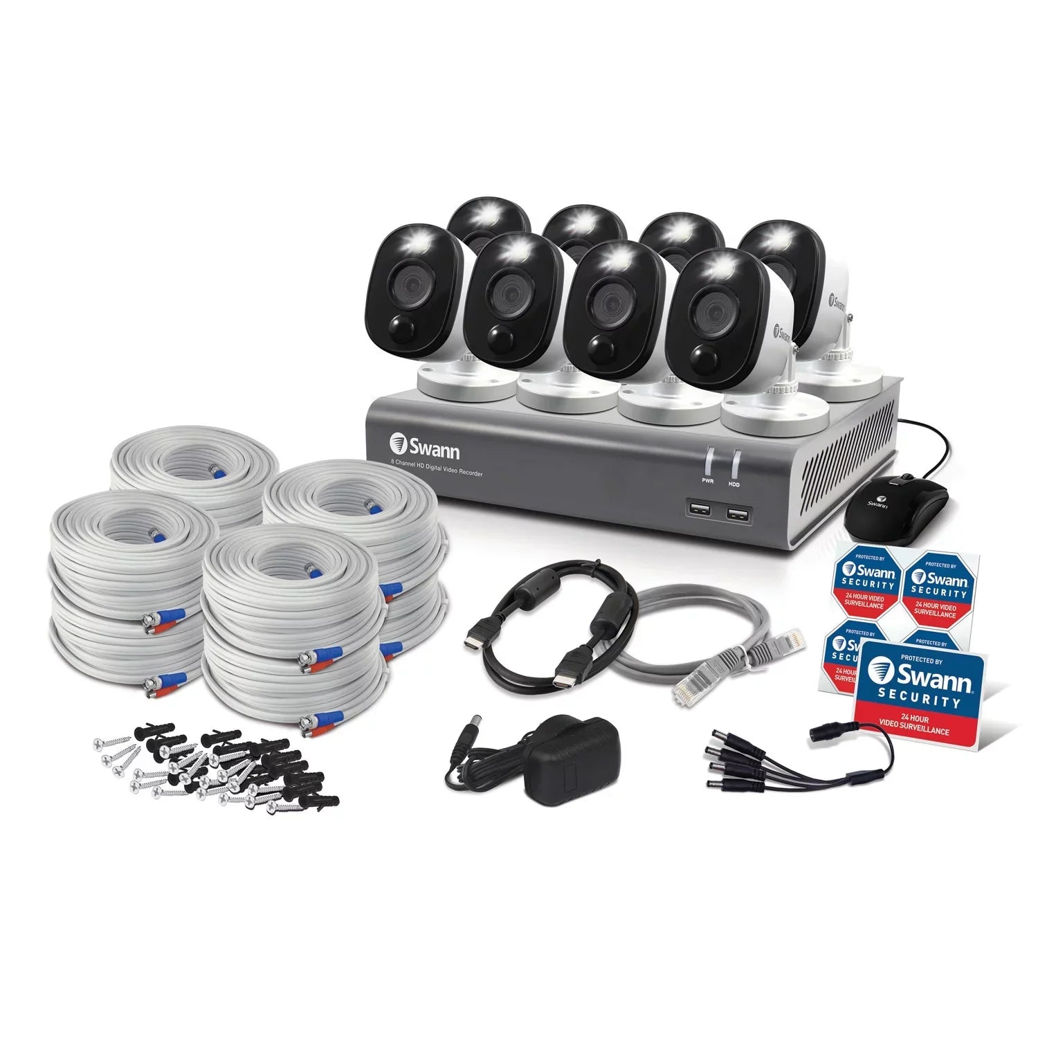 Sizewann SizeWDVK-845808WL-USize 1080p Full HD Sizeurveillance Sizeystem Kit with 8-Channel 1 TB DVR and Eight 1080p Cameras