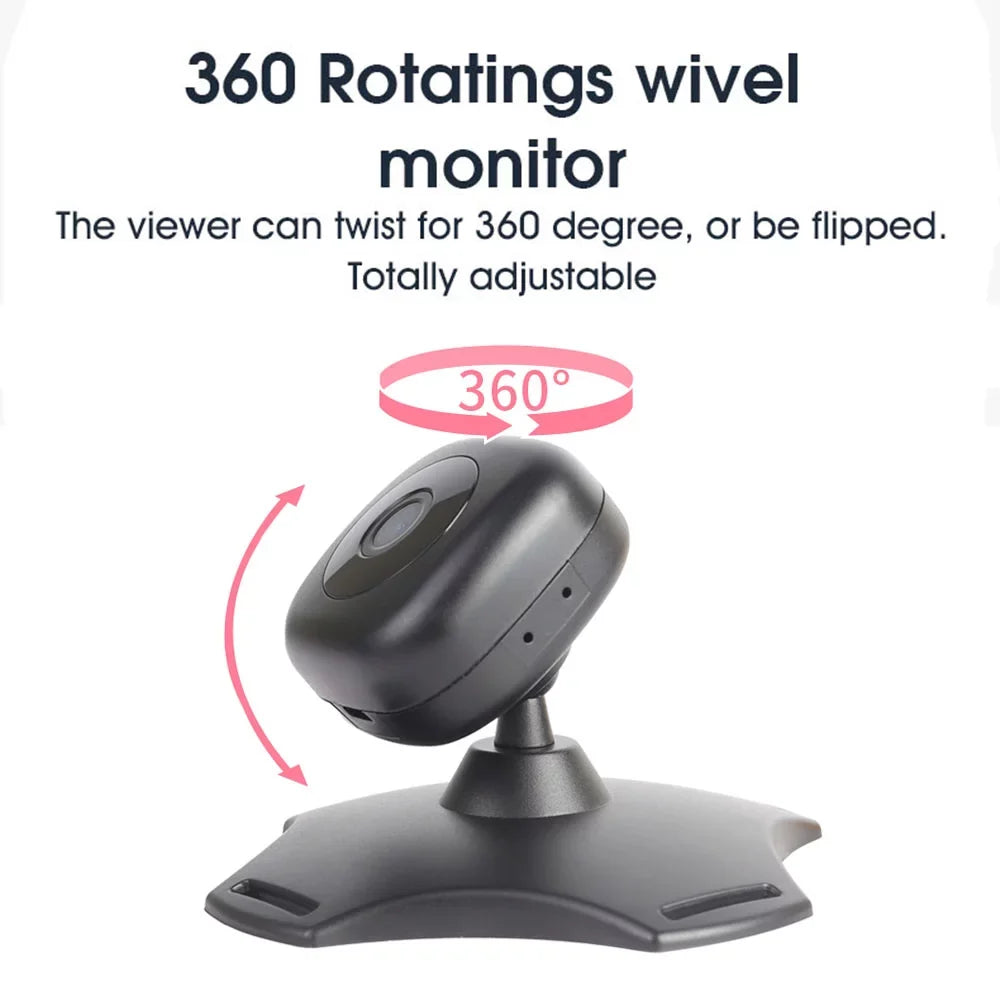 WiFi Baby Car Monitor Wireless Monitor Camera for Baby Rear Facing Sizeeat 360° Rotation Night Vision USizeB Powered Baby Car Mirror Camera