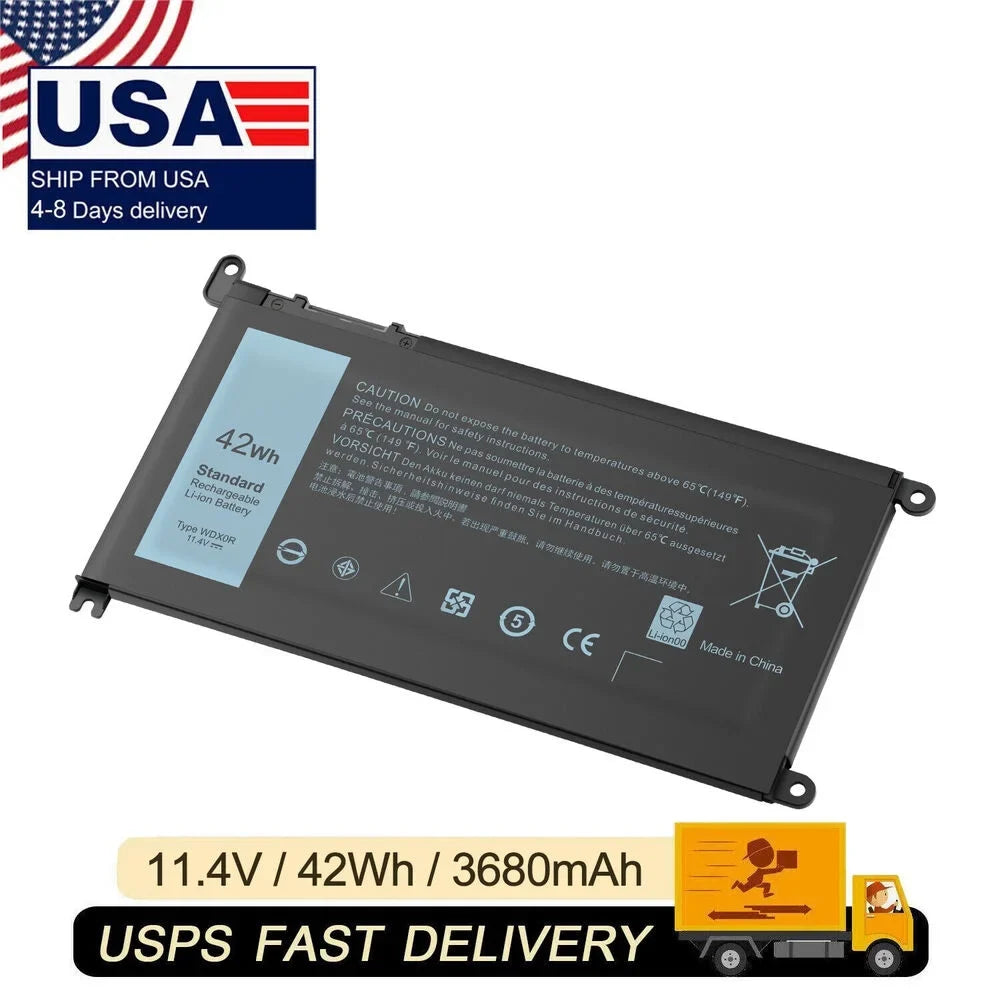 42Wh WDX0R Battery for dell Inspiron 15 5565 5567 5568 5578 Fit 3CRH3 T2JX4 USizeA