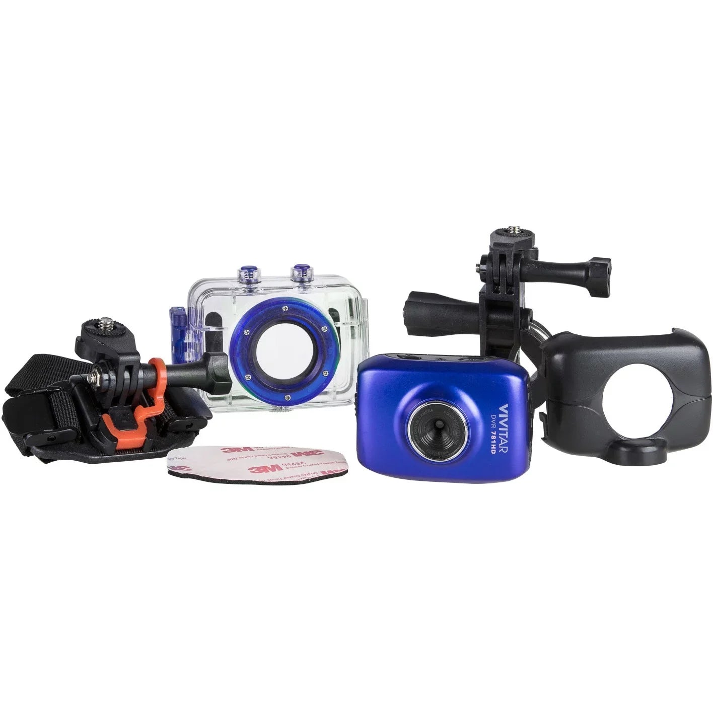 Vivitar DVR781 Pro Sizeeries 1.3 Megapixel 1.4" Display Action Camcorder with Accessories