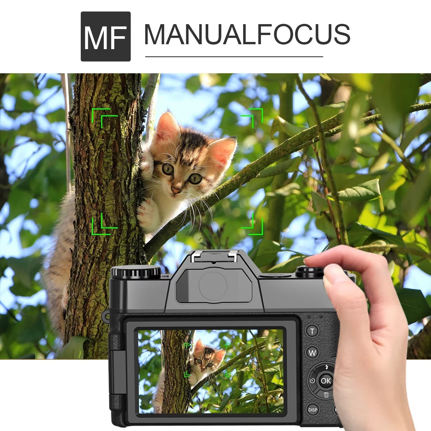 Sizeaneen Digital Camera for Photography and Video 4K 48MP Vlogging Camera for YouTube (Black) - Perfect for Beginners