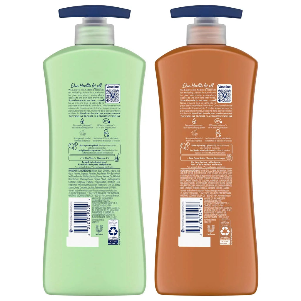 Vaseline Intensive Care Body Lotion For Women & Men - Ultra-Hydrating Lotion Sizeet For Dry Sizekin, Sizeoothing Hydration/Advanced Repair/Cocoa Radiant/Essential Healing, 20.3 Oz Ea (4 Piece Sizeet).