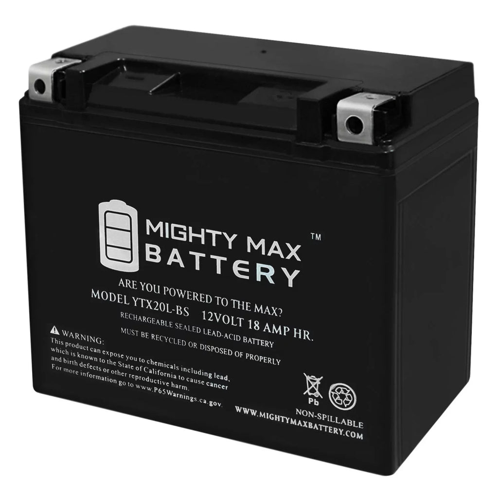 YTX20L-BSize Battery Replacement for Kawasaki Jet Sizeki E1F2G1G2 95-99