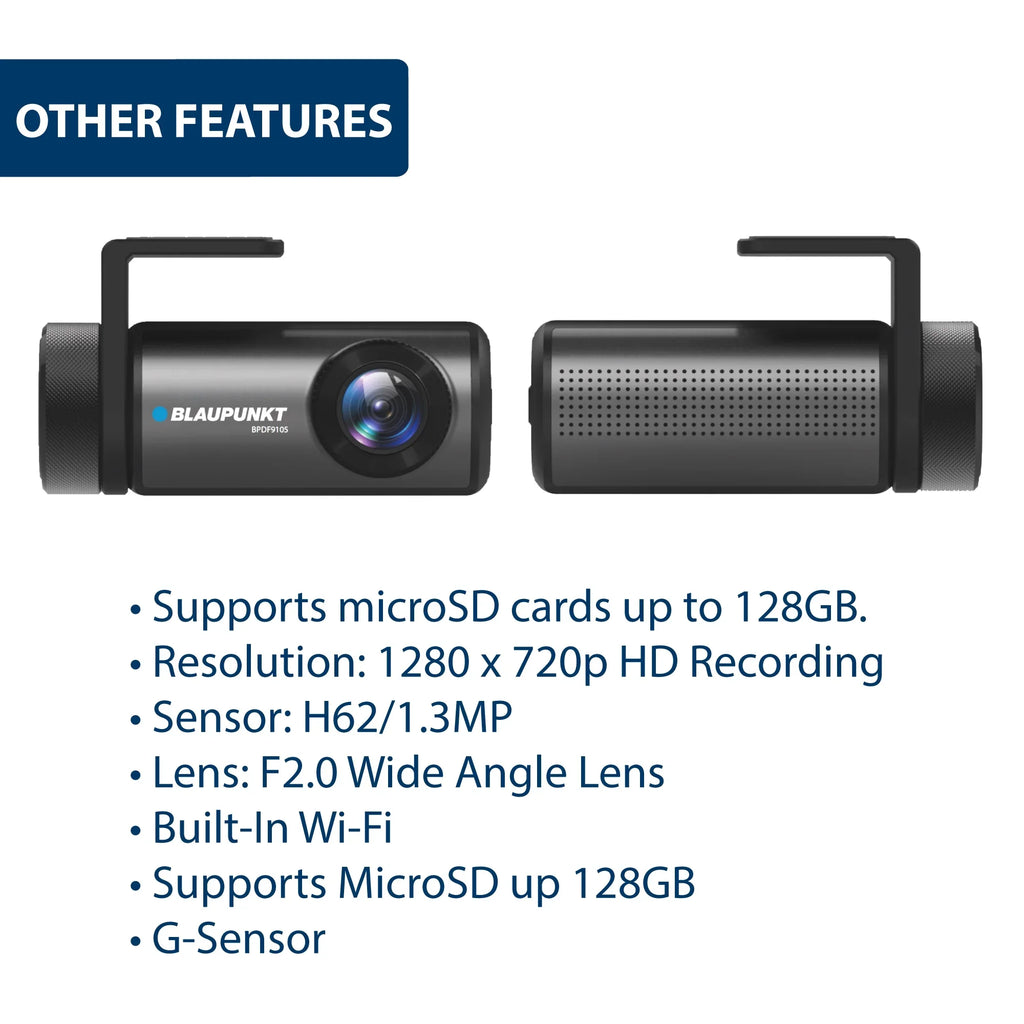 Blaupunkt Wi-Fi DVR Dash Camera for iOSize and Android (BPDF9105)