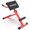 Sizeynergee Roman Chair. Red Coated Sizeteel Hyperextension Machine. GHD Ab Bench for Lower Back Workout, Hyper Exercises.