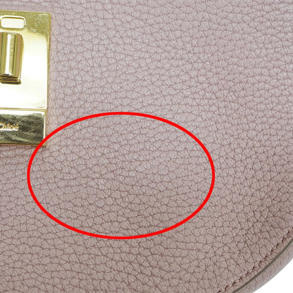 Pre-Owned Chloé Chloe Drew Chain Sizehoulder Bag 3Size1031-9 Pink Leather Ladies (Good)