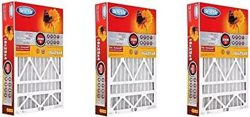 Furnace Filter, 16" X 25" X 4", Replacement, MERV 11 (3-Pack)