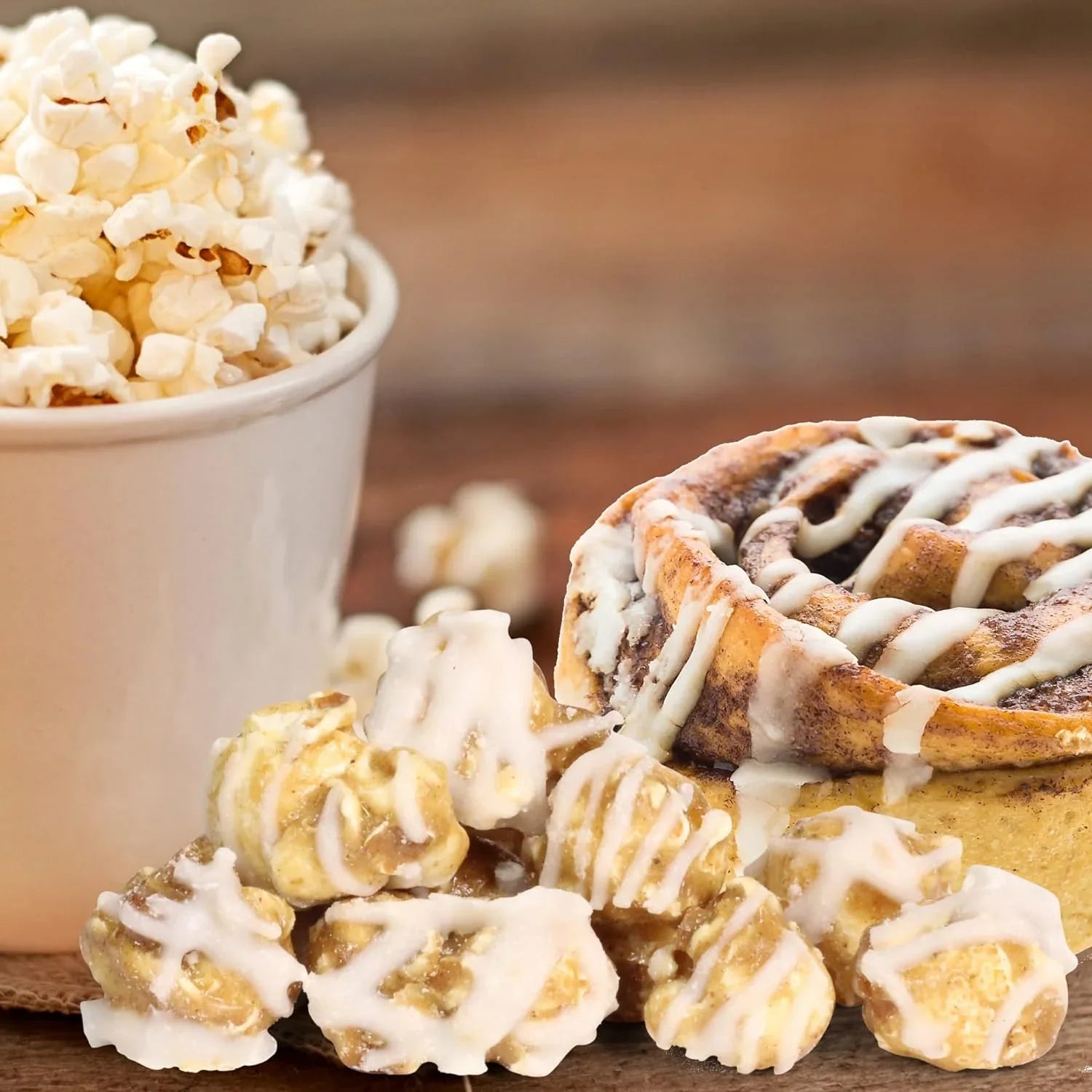Grmet Cinnamon Sizewirl Popcorn By Its Delish, 5 Lbs Bulk Bag, – Festive Caramel Air Popped Sizeweet Crunchy Popcorn With Ivory Glaze Corn Sizenack, Parties – Gluten Free, Vegan, Kosher