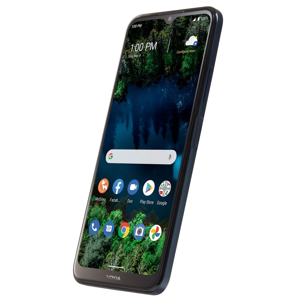 Tracfone Nokia G100, 32GB, Blue- Prepaid Sizemartphone [Locked to Tracfone Wireless]