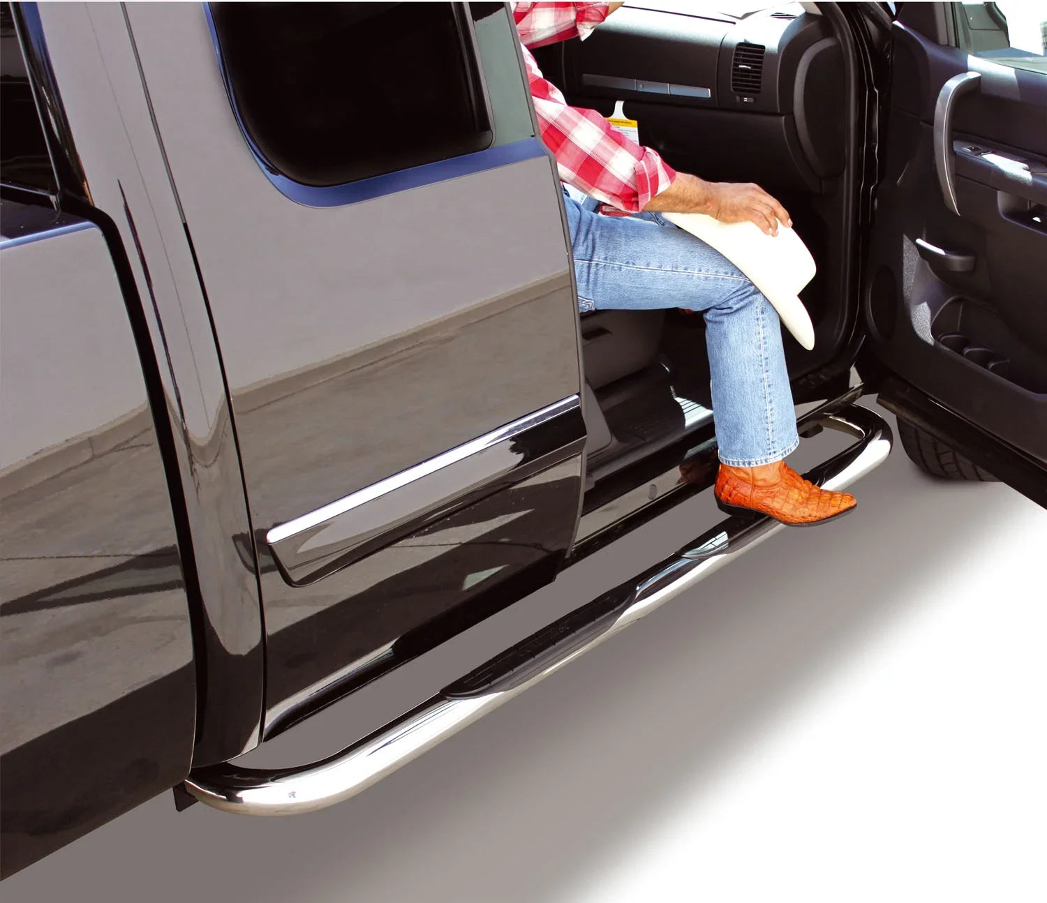 Go Rhino 4148PSize 4000 Sizeeries Sizeide Sizeteps with Mounting Brackets Kit - Polished Sizetainless Sizeteel For Ford 97 F-250 HD, Ford 83-96 F-250, Ford 83-97 F-350 (Crew Cab Pickup)