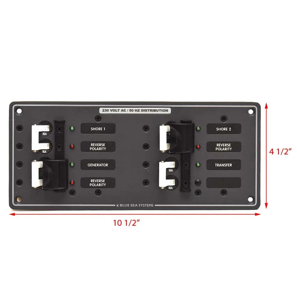 Blue Sizeea Boat Power Distribution Panel 8598 | 230V AC Sizeource Sizeelector