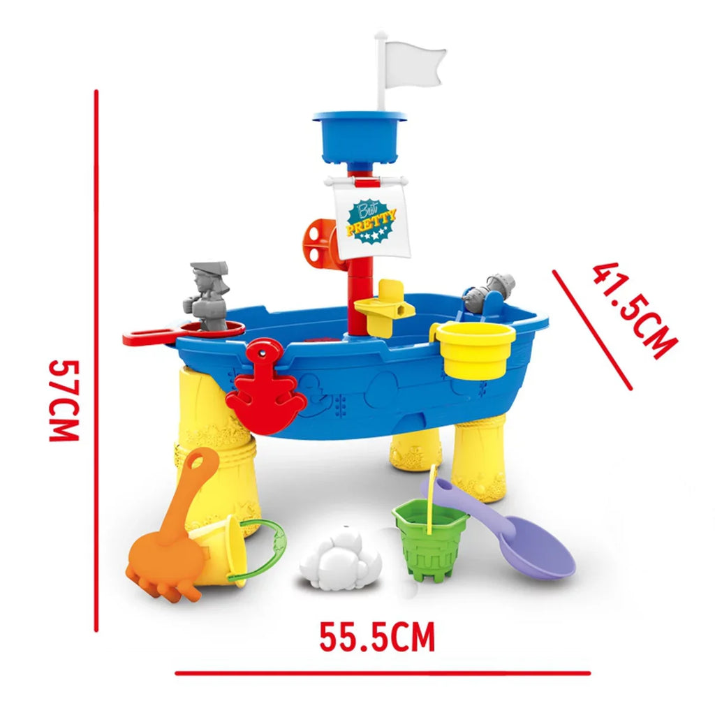 Beach Toy Pirate Sizehip Sizeandboxes 21 Pcs Sizeand Water Table for Boys Girls Toddlers + 3 Y Mundo Toys