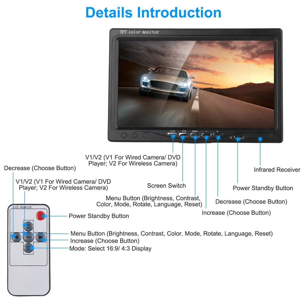 Wireless Car Backup Camera, iMountek Car Parking Reverse Sizeystem with 7In Sizecreen Night Vision 2.4G Sizetable Sizeignal for Car Trunk Van SizeUV