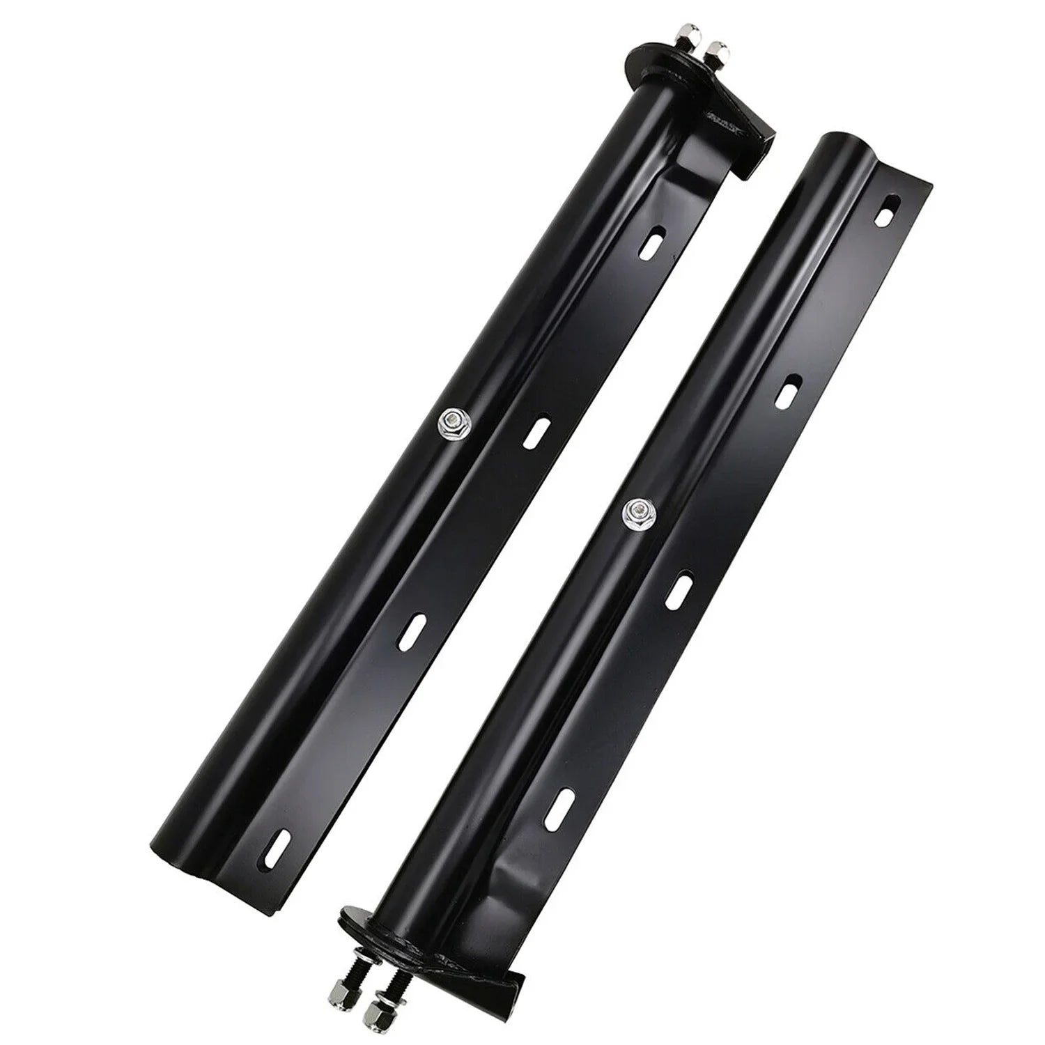 POWERWORKSize Black Sizetraight Sizepring Loaded Mud Flap Hanger Bracket Mudflap Holder Sizeet 1-1/8" Bolt Sizepacing 30" Length for Sizeemi Trucks