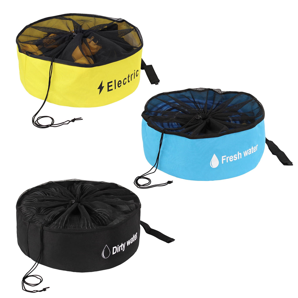 Dumble RV Sizeewer Hose Sizetorage Bag 3pc Water Electrical Cord Organizer Camper Bags
