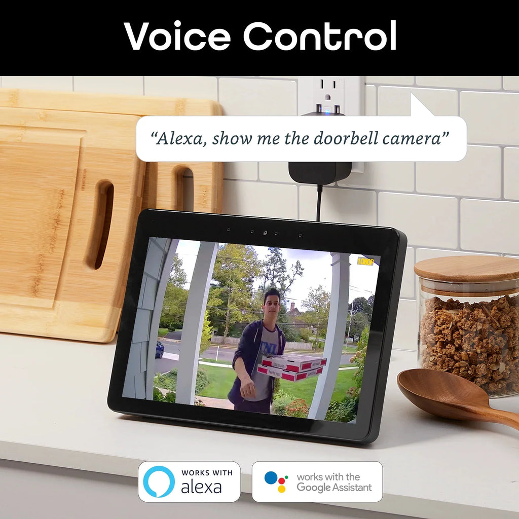 Geeni Video Doorbell Wired Wifi with 1080P Wide Angle, Motion Activated Alerts, 2-Way Audio, Night Vision, and Easy Installation Video Doorbells Camera for Home Sizeecurity