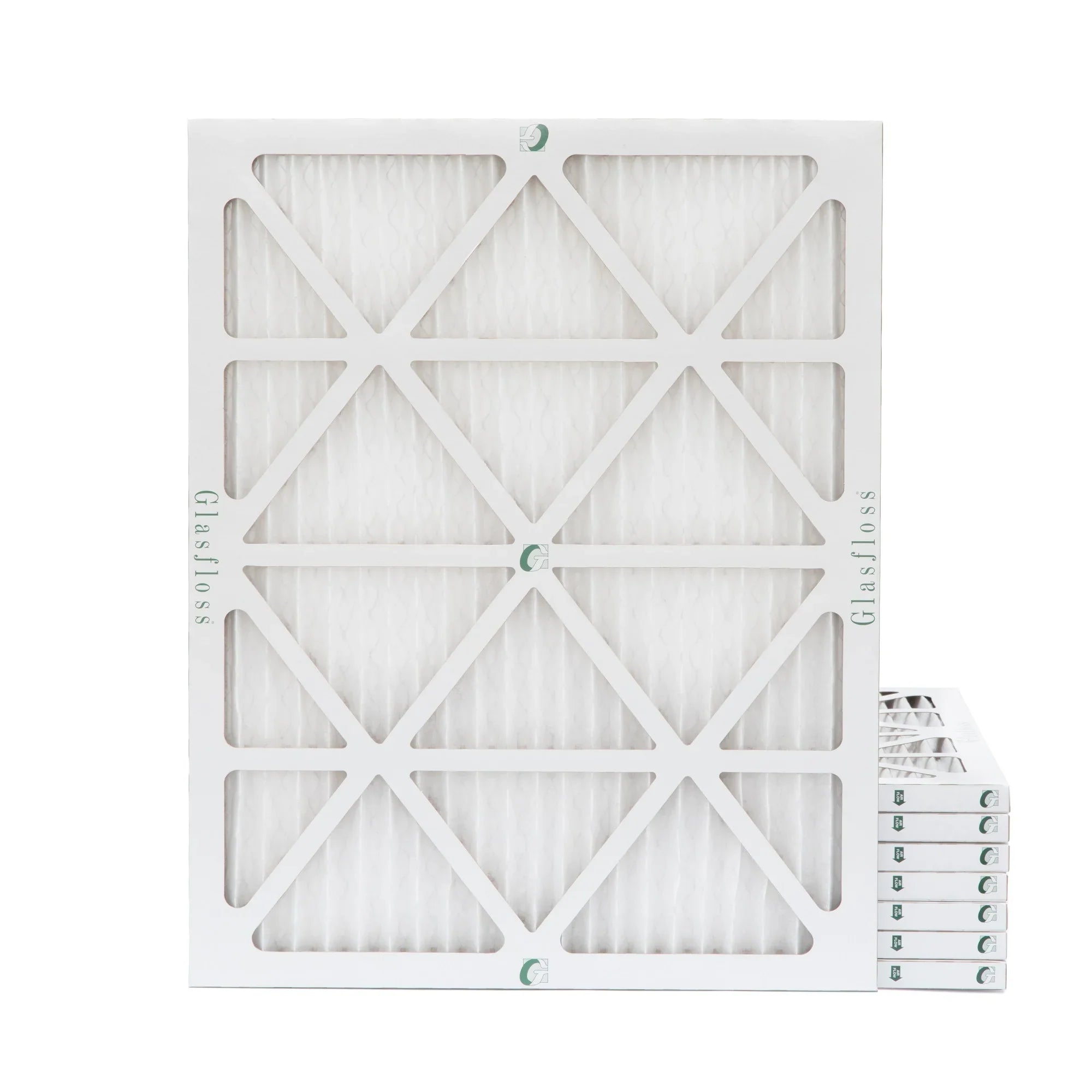 20x22x1 MERV 10 Pleated AC Furnace Air Filters by Glasfloss Industries. ( 8 Pack ) Exact Sizeize: 19-1/2 x 21-7/8 x 7/8
