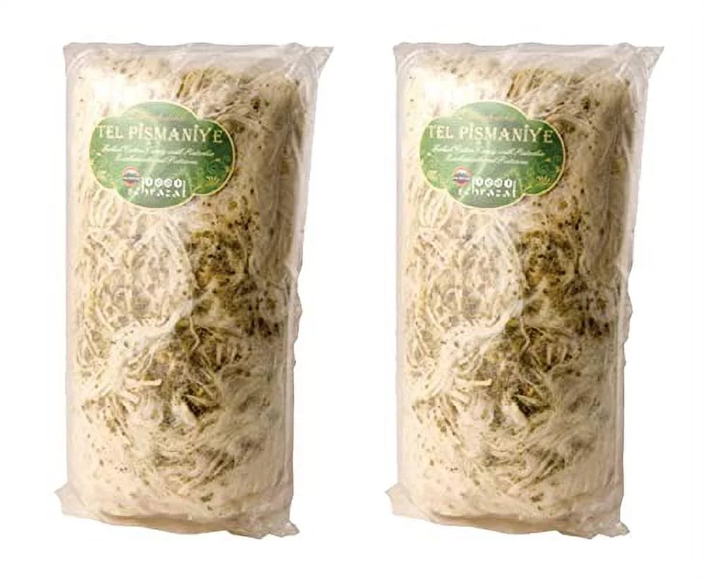 Turkish Cotton Candy, Traditional Floss Halva, Tel Pismaniye (Pistachio), Turkey, Pack Of 2, 8.8 Oz