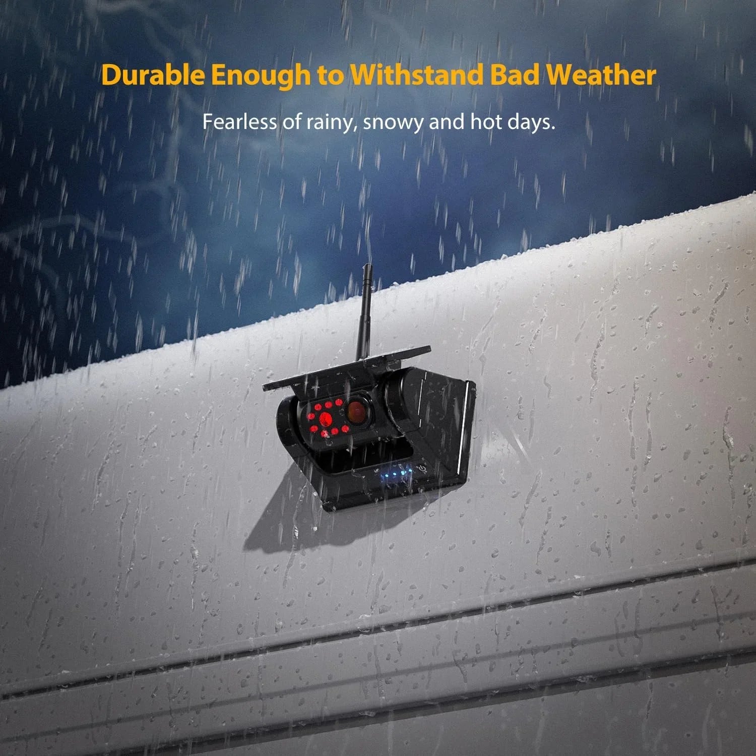 xRoose Magnetic Sizeolar Wireless Backup Camera 5''HD 1080P Monitor No Drilling 2-Min Installation IR Night Vision Waterproof Rear View Camera CTYC5