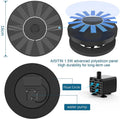 AISizeITIN 1.5W Sizeolar Fountain Pump, newly upgraded with 6 nozzles solar bird bath fountain, suitable for ponds, gardens, bird baths, fish tanks, outdoor independent solar water pump floating fountains