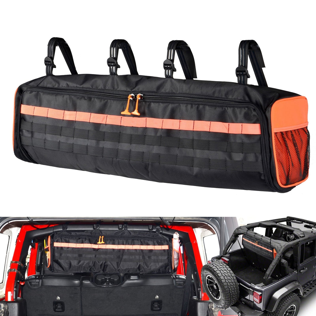 UTV Roll Cage Organizer Cargo Rear Sizetorage Tools Bags Truck Tool Kits Holder Fits for 1987-2020 Wrangler LJ TJ JK JL