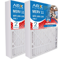 16x20x5 Air Filter MERV 11 Comparable to MPR 1000, MPR 1200 & FPR 7 Compatible with Goodman / Amana M0-1056 Premium USizeA Made 16x20x5 Furnace Filter 2 Pack by AIRX FILTERSize WICKED CLEAN AIR.