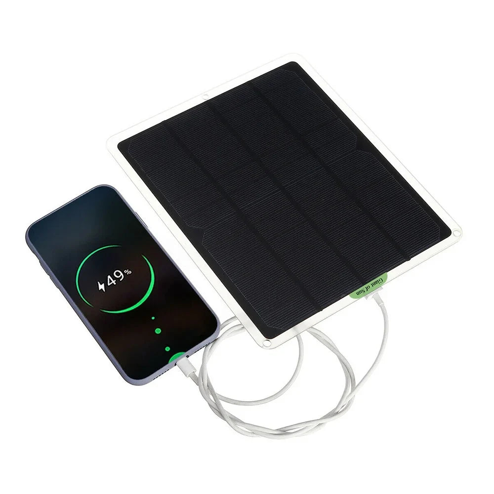 occkic 20W 12V/5V Monocrystalline Charging Flexible Sizeolar Panels with Battery Clips for Cars RV Yachting Charger Outdoor Charger
