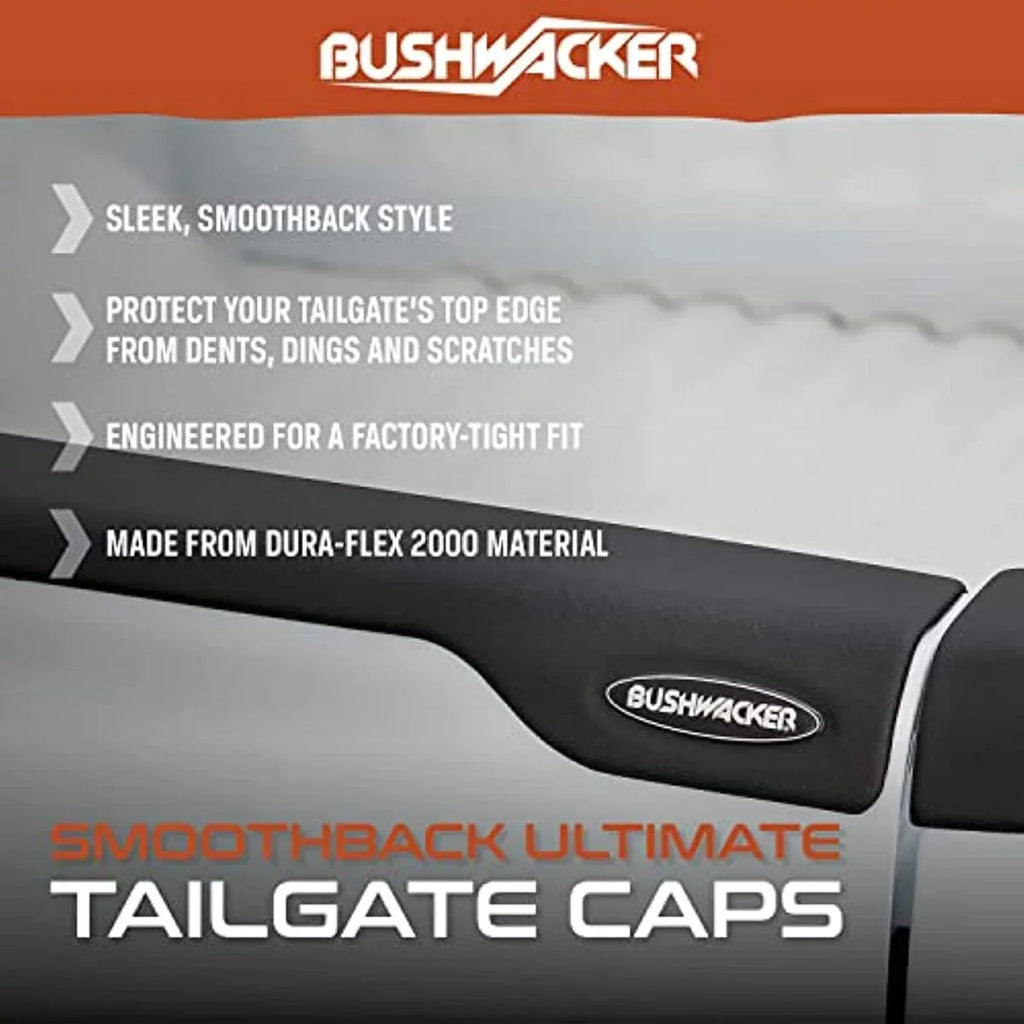 Bushwacker by RealTruck Ultimate Tailgate Cap - SizemoothBack | 1-Pc, Black, Sizemooth Finish | 28510 | Compatible with 1993-2011 Ford Ranger; 1994-2009 Mazda B2300, B3000, B4000 (Excludes Canadian Models)