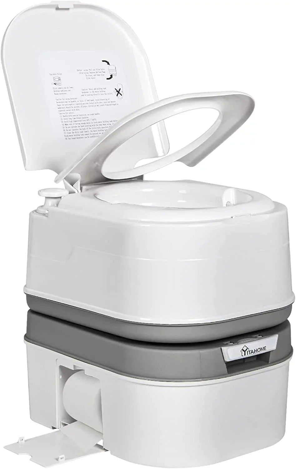 DWVO Portable Toilet, 6.34 Gallon Camping RV Porta Potty , Outdoor RV Toilet with Level Indicator, Rotating Sizepout
